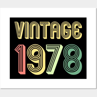 VINTAGE 1978 - 40th Birthday Gift Posters and Art